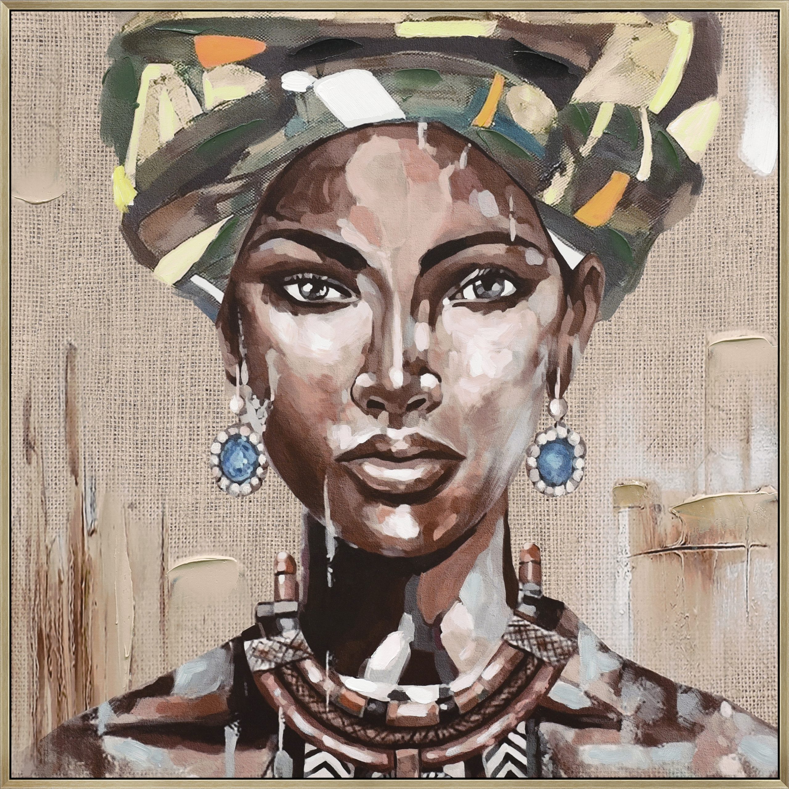 Frame art Print+50% hand painted with thick texture - 22986JD