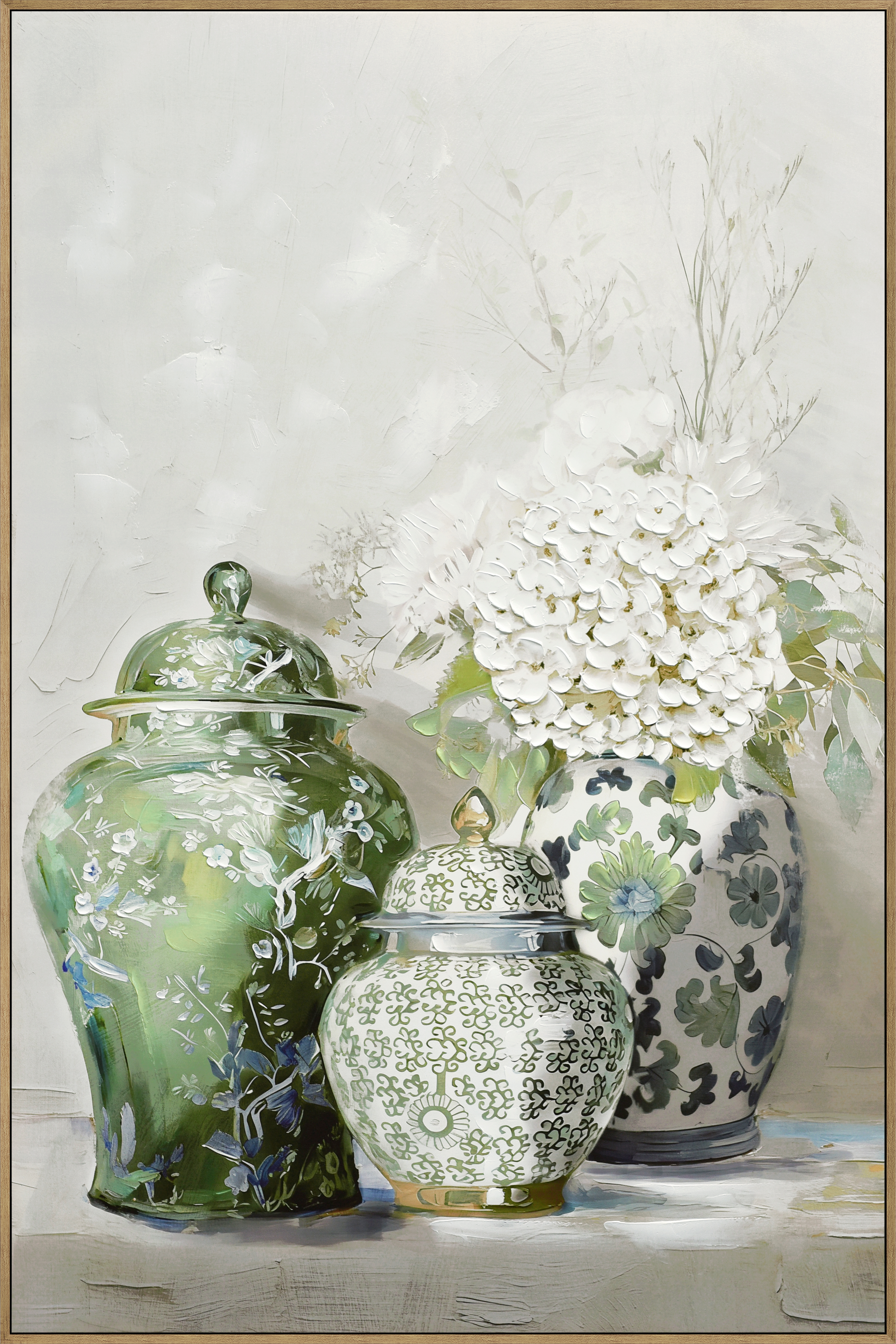 Framed art Print+50% hand painted with thick texture-26719JD