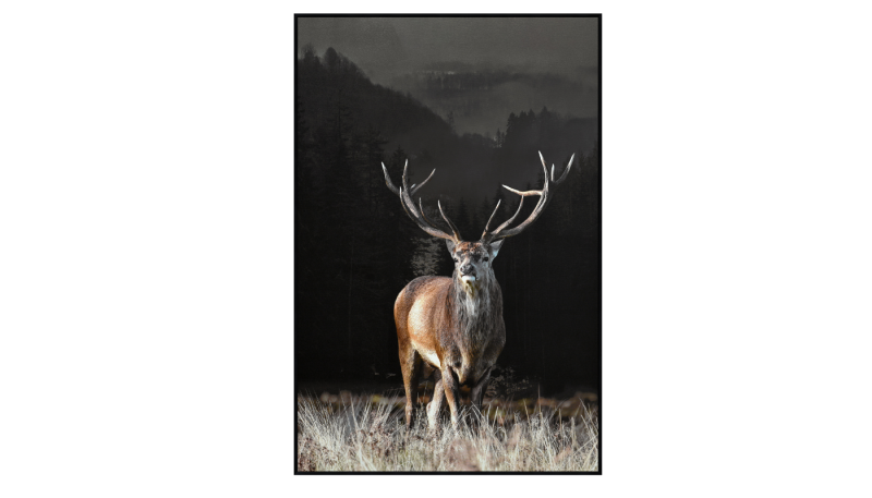 Framed art Print+50% hand painted with thick texture-23195JD