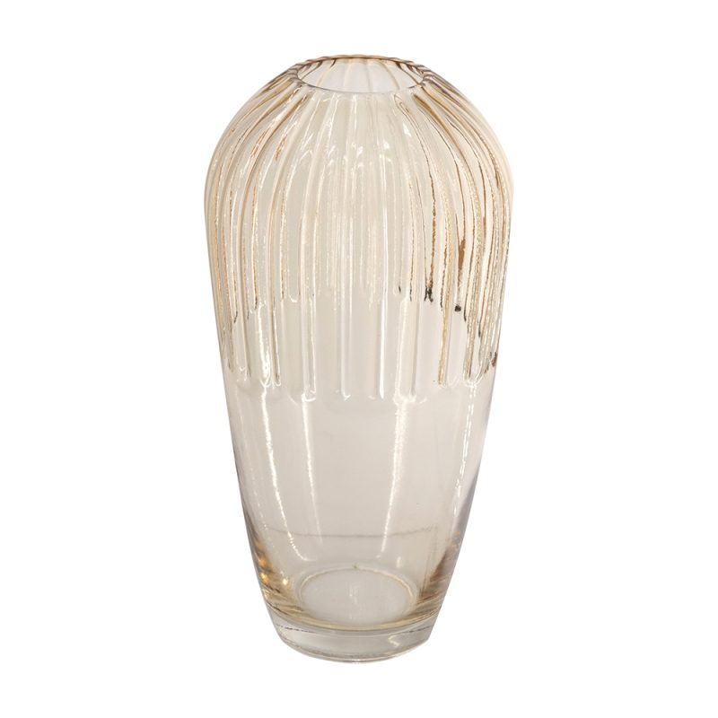 HOME DECOR - B0041-LTAM- Amber Glass Vase