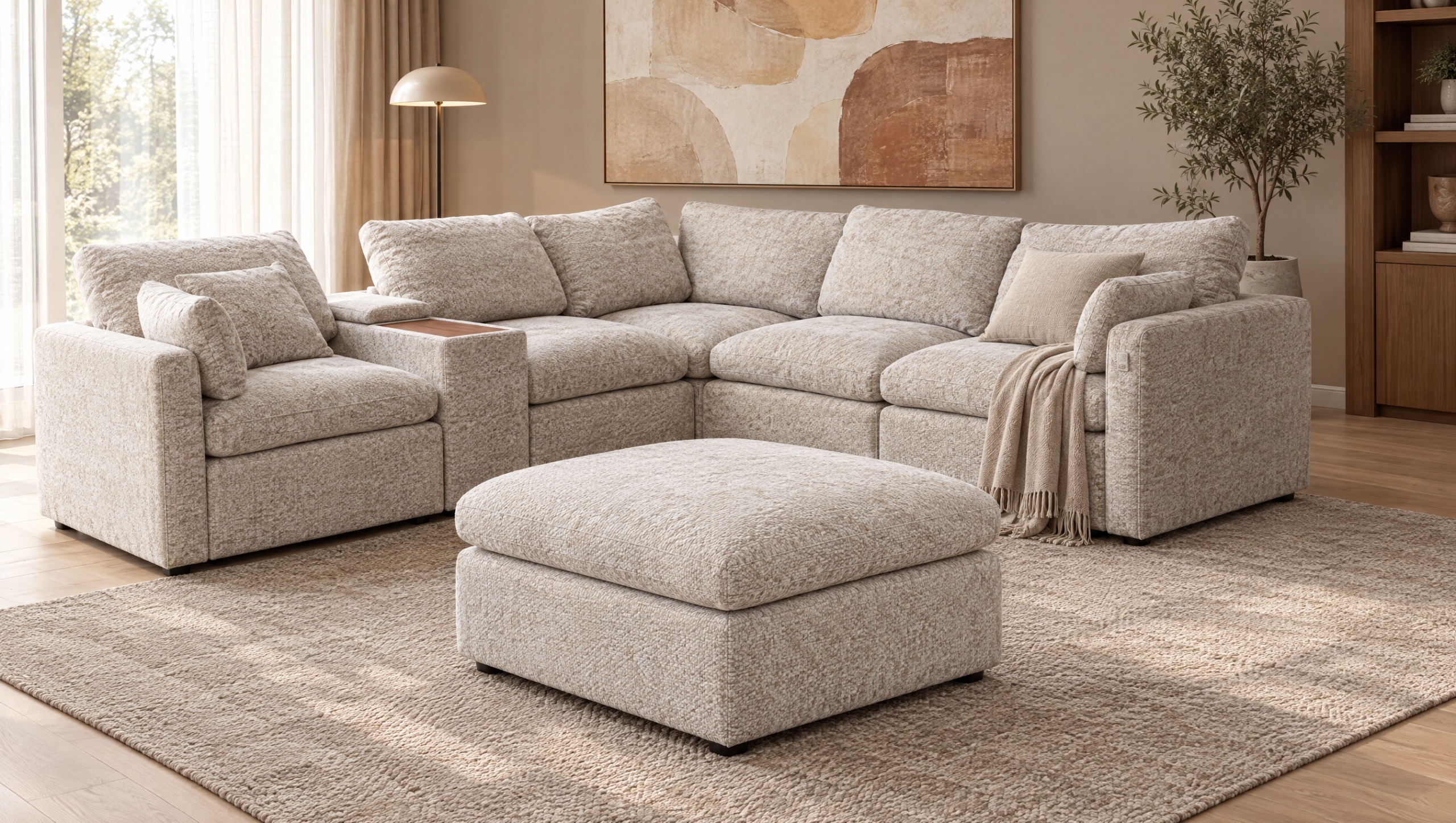 BELMONT Modular Corner Sofa + Ottoman