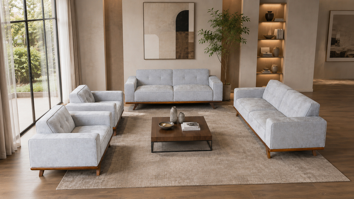 GENEX 7 Seater Fabric Sofa (3+2+1+1) 17 GENEX 7 Seater Fabric Sofa (3+2+1+1) - Image 17