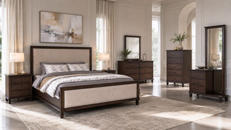 JULES King Bed + 2 Nightstands