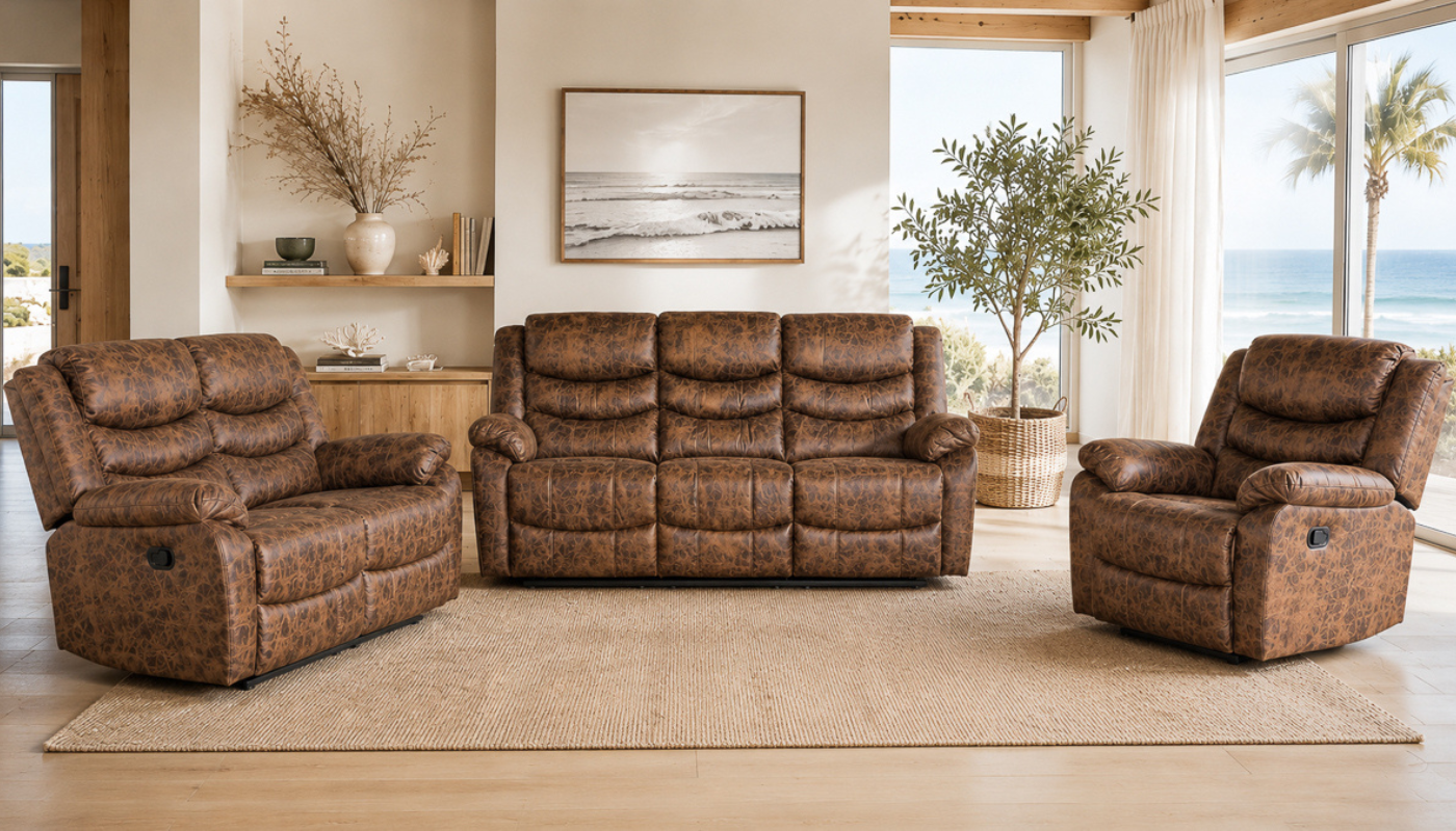 DENVER 6 Seater fabric sofa