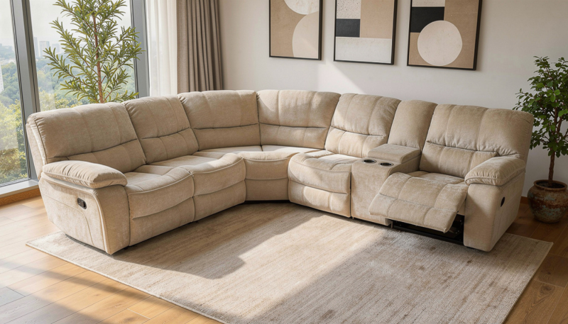 HARMONY Fabric Recliner Corner Sofa
