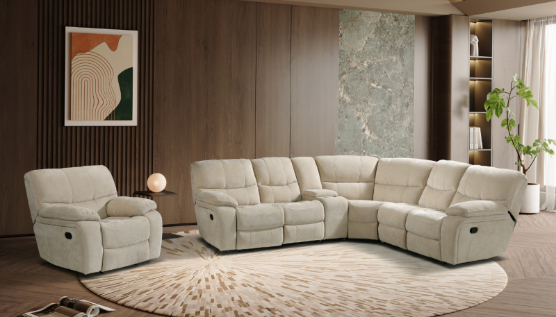 HARMONY Fabric Recliner Corner Sofa