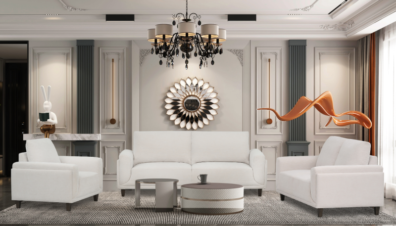 JORDAN 7 Seater Fabric Sofa (3+2+1+1)