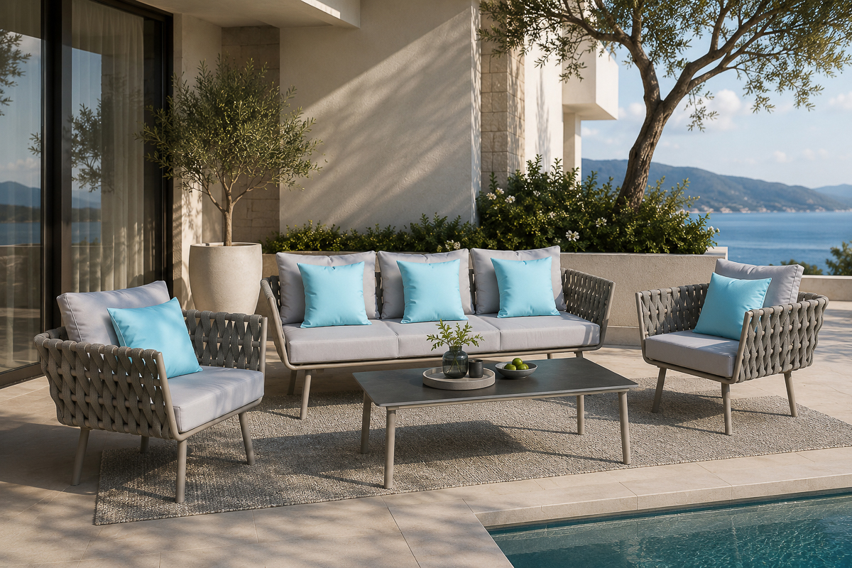 MARBELLA 5 Seater Outdoor Sofa (3+1+1) + Coffee Table