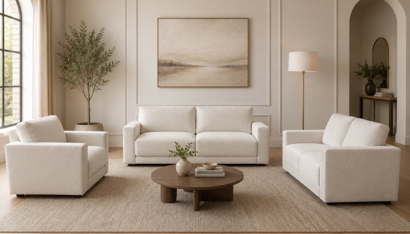 MERITS 7 Seater Fabric Sofa (3+2+1+1)