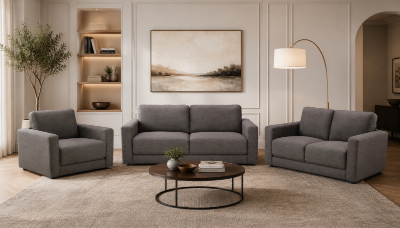 MERITS 7 Seater Fabric Sofa (3+2+1+1)