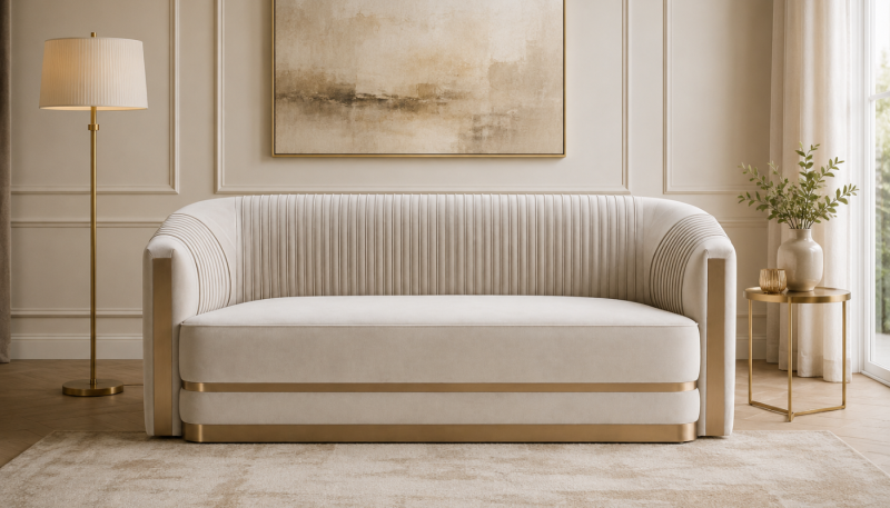 PETRO 3 Seater Fabric Sofa