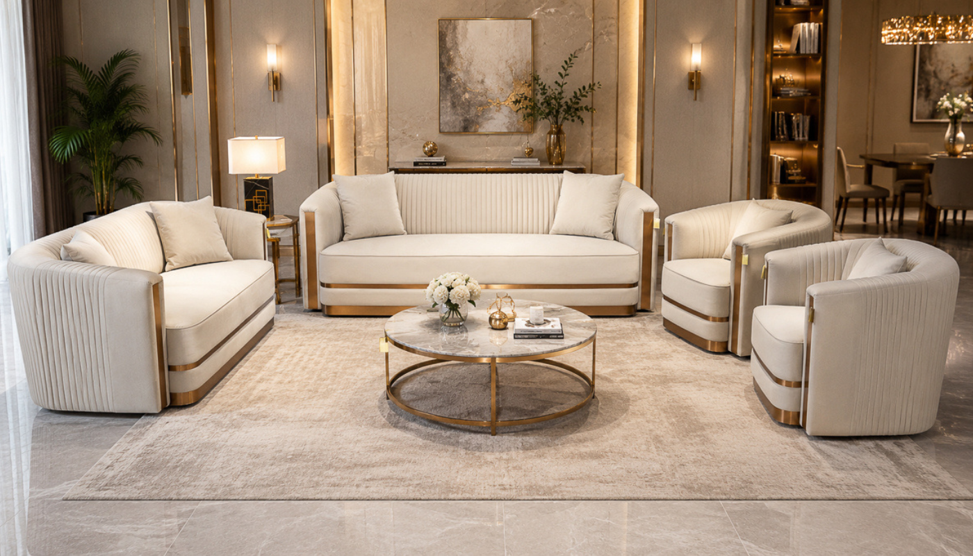 PETRO 7 Seater Fabric Sofa (3+2+1+1) 1 PETRO 7 Seater Fabric Sofa (3+2+1+1)