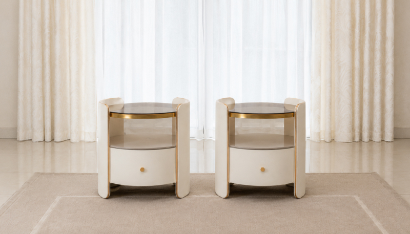 STACY KING PACKAGE - King Bed + 2 Nightstands + Dresser Mirror 6 STACY 4