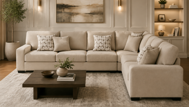 ASHFORD Fabric Corner Sofa