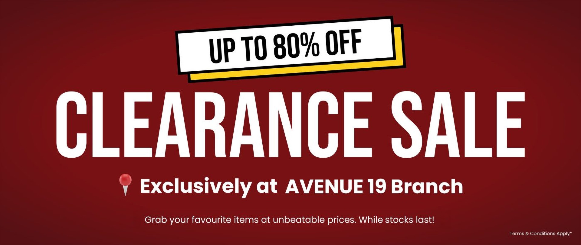 Clearance sale