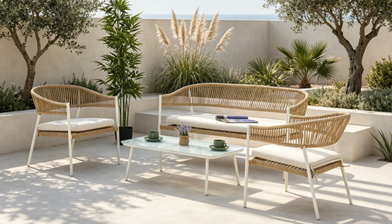 ELBA 5 Seater Outdoor sofa + Coffee Table