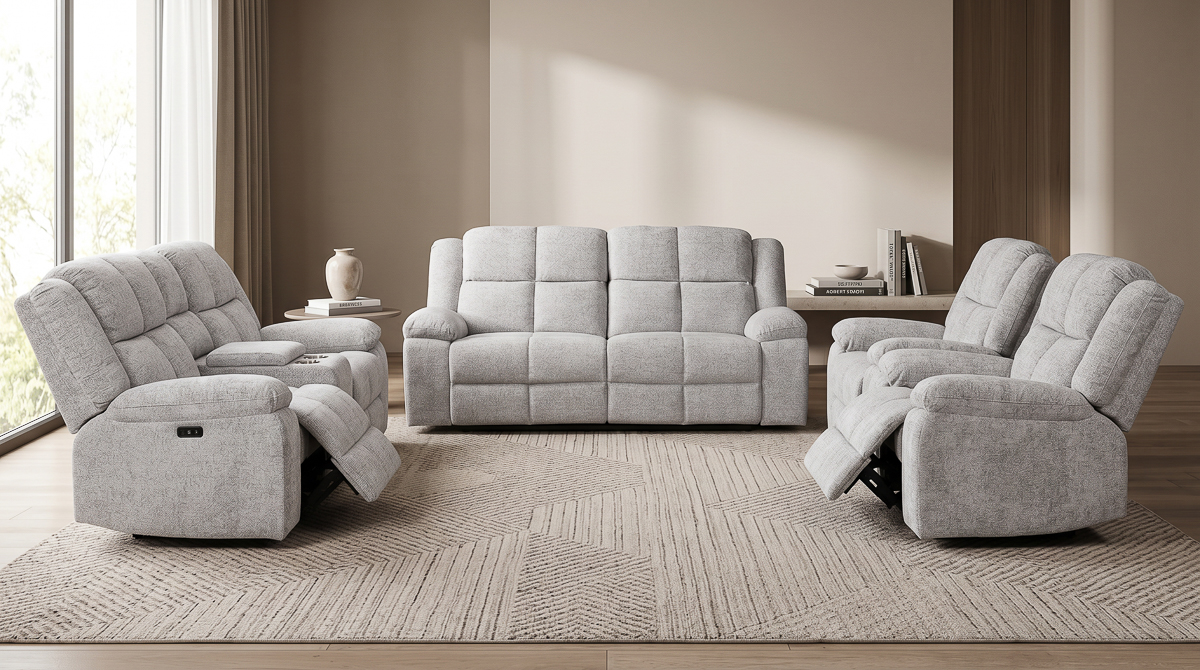 AERO 7 Seater Fabric Recliner Sofa (3+2+1+1) 1 AERO 7 Seater Fabric Recliner Sofa (3+2+1+1)