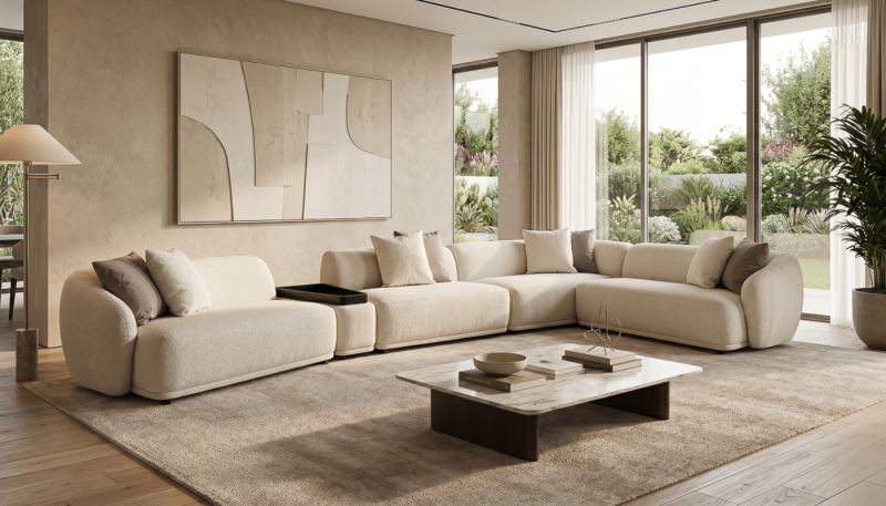 NEST Fabric Sectional Corner Sofa