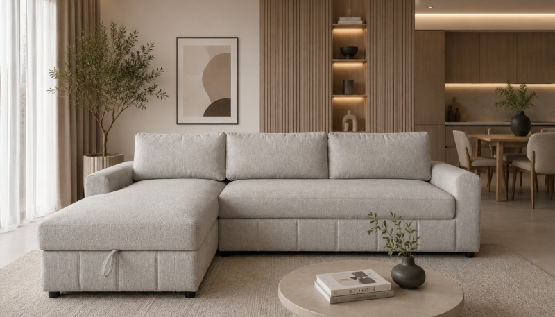 VANCRO Fabric Corner Sofa 9 Vancro 3