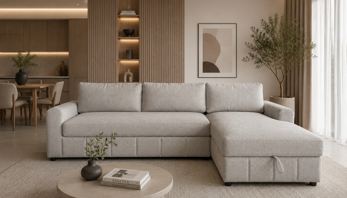 VANCRO Fabric Corner Sofa 1 VANCRO Fabric Corner Sofa