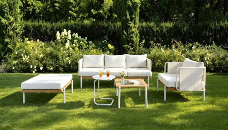 ELEMENT 4 Seater Outdoor sofa {3+1} + 2 Coffee tables + Ottoman