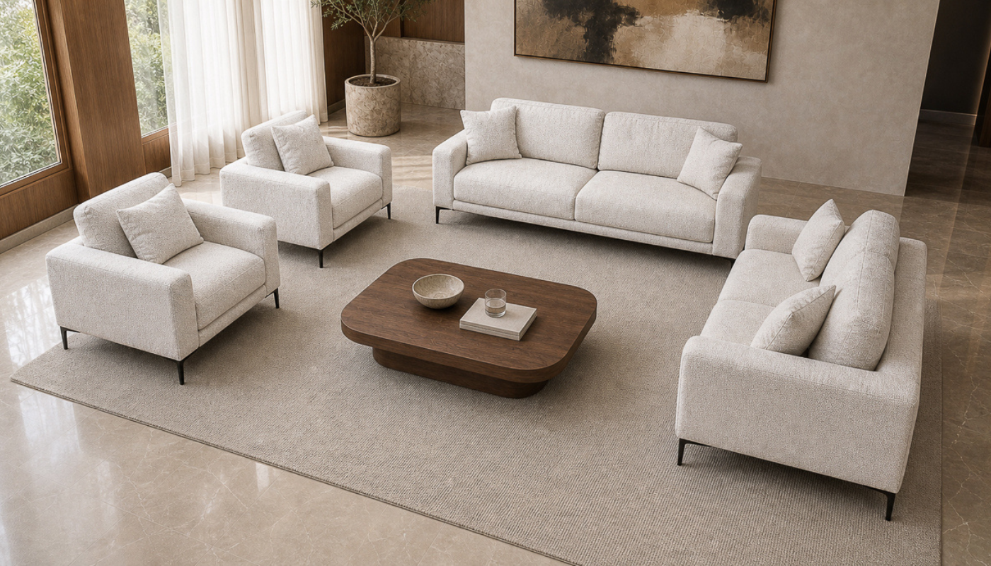 WANDA 7 Seater Fabric Sofa (3+2+1+1) - Image 2
