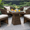 WARIDI 4 Seater Outdoor Table + 4 Dining Chairs