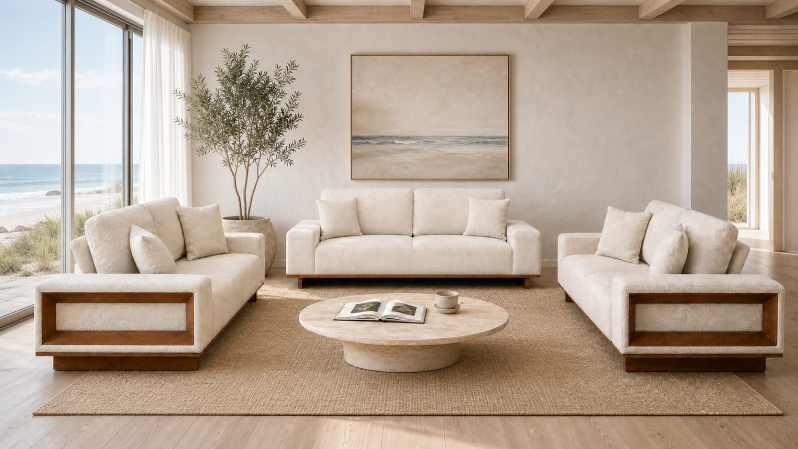 TULIP 7 Seater Fabric Sofa (3+2+2) 1 TULIP 7 Seater Fabric Sofa (3+2+2)