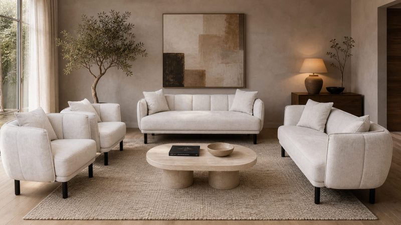 BRILLA 7 Seater Fabric Sofa (3+2+1+1)