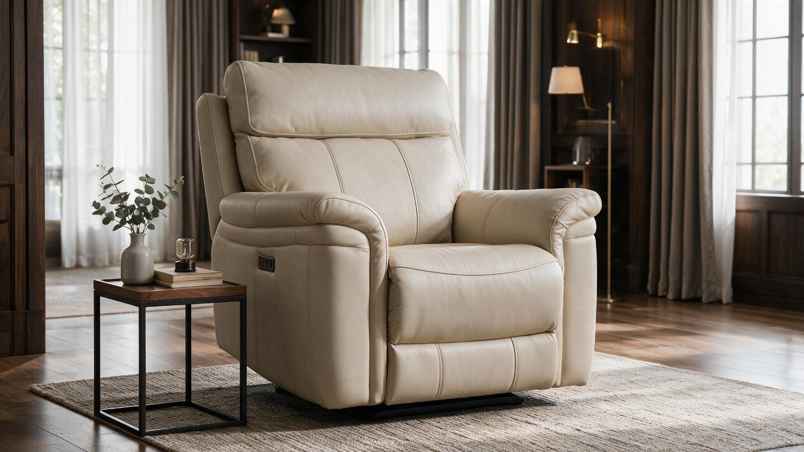 TROY Full Leather Single Electric Recliner Sofa 1 TROY Full Leather Single Electric Recliner Sofa