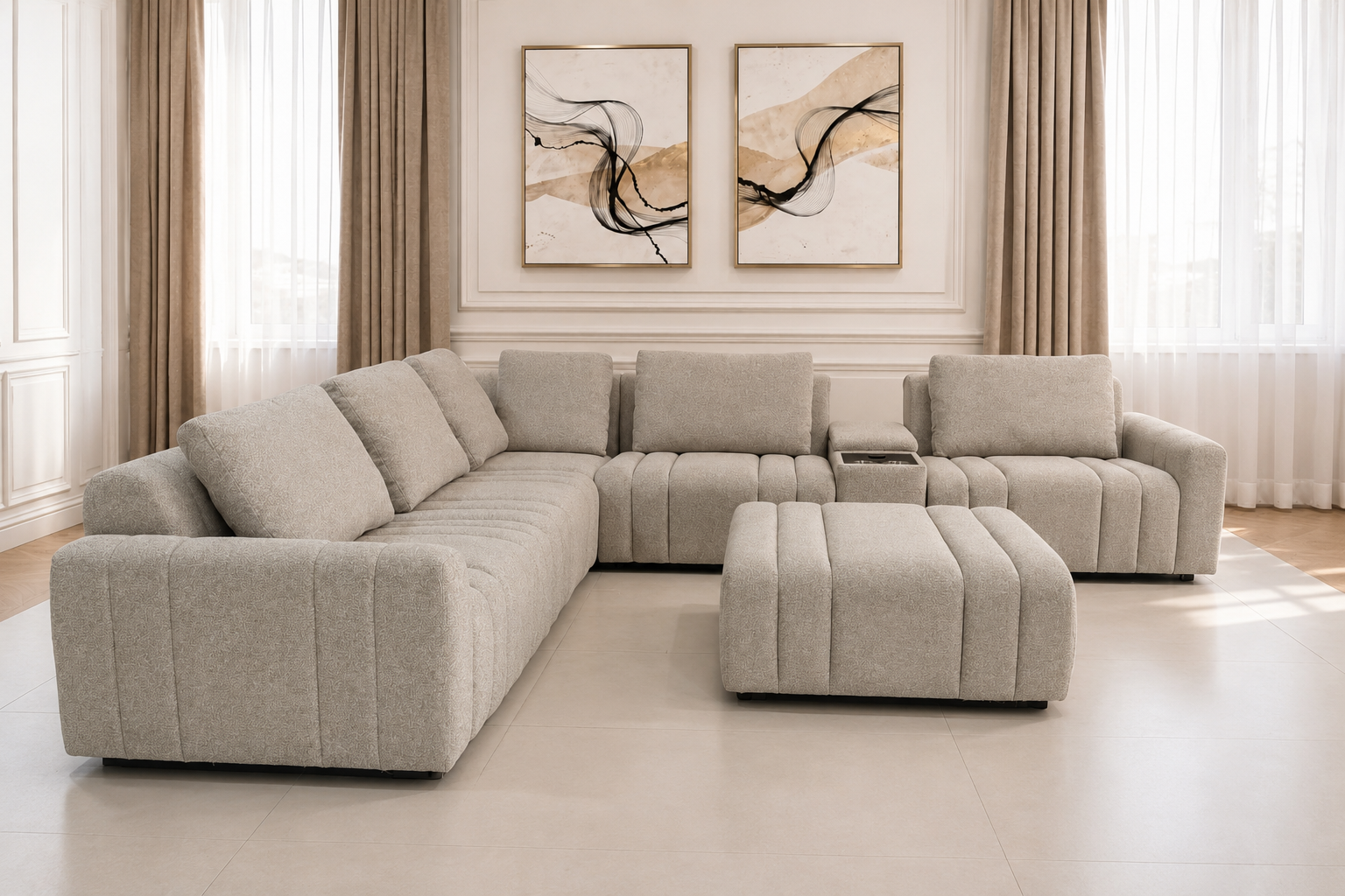 LINDEN Modular Sofa - 1.5 Seater Armless Chair 4 LINDEN Modular Sofa - 1.5 Seater Armless Chair - Image 4