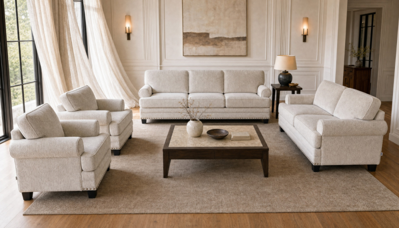 VESCO 7 Seater Fabric Sofa {3+2+1+1}