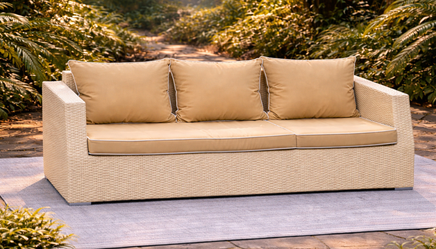 ZARI 5 Seater Outdoor Sofa (3+1+1) + Coffee Table + Ottoman 3 ZARI 5 Seater Outdoor Sofa (3+1+1) + Coffee Table + Ottoman - Image 2