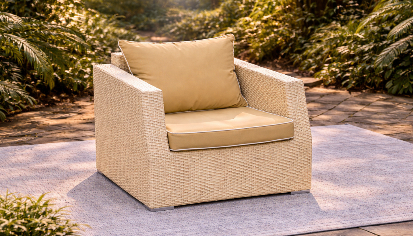 ZARI 5 Seater Outdoor Sofa (3+1+1) + Coffee Table + Ottoman 7 ZARI 5 Seater Outdoor Sofa (3+1+1) + Coffee Table + Ottoman - Image 4