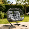 AVO 2-Seater Foldable Outdoor Hanging Chair- Grey