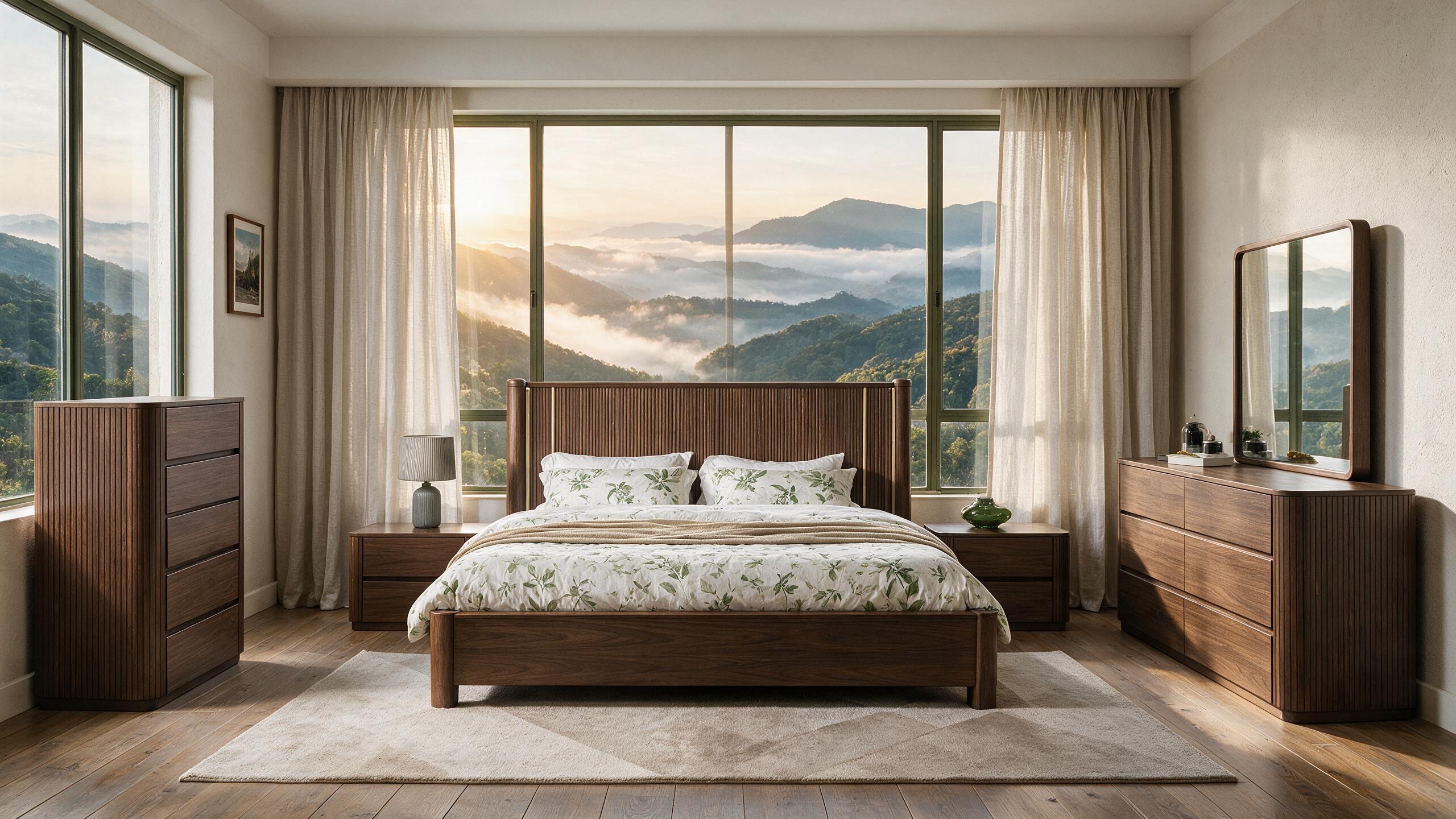 BALMAIN Queen Bed + 2 Nightstands 1 BALMAIN Queen Bed + 2 Nightstands