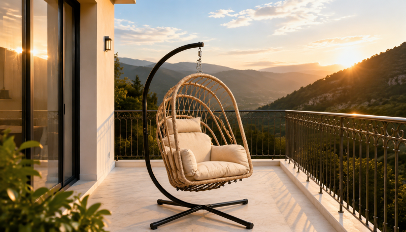 KATE Foldable Hanging  Outdoor Chair - Beige