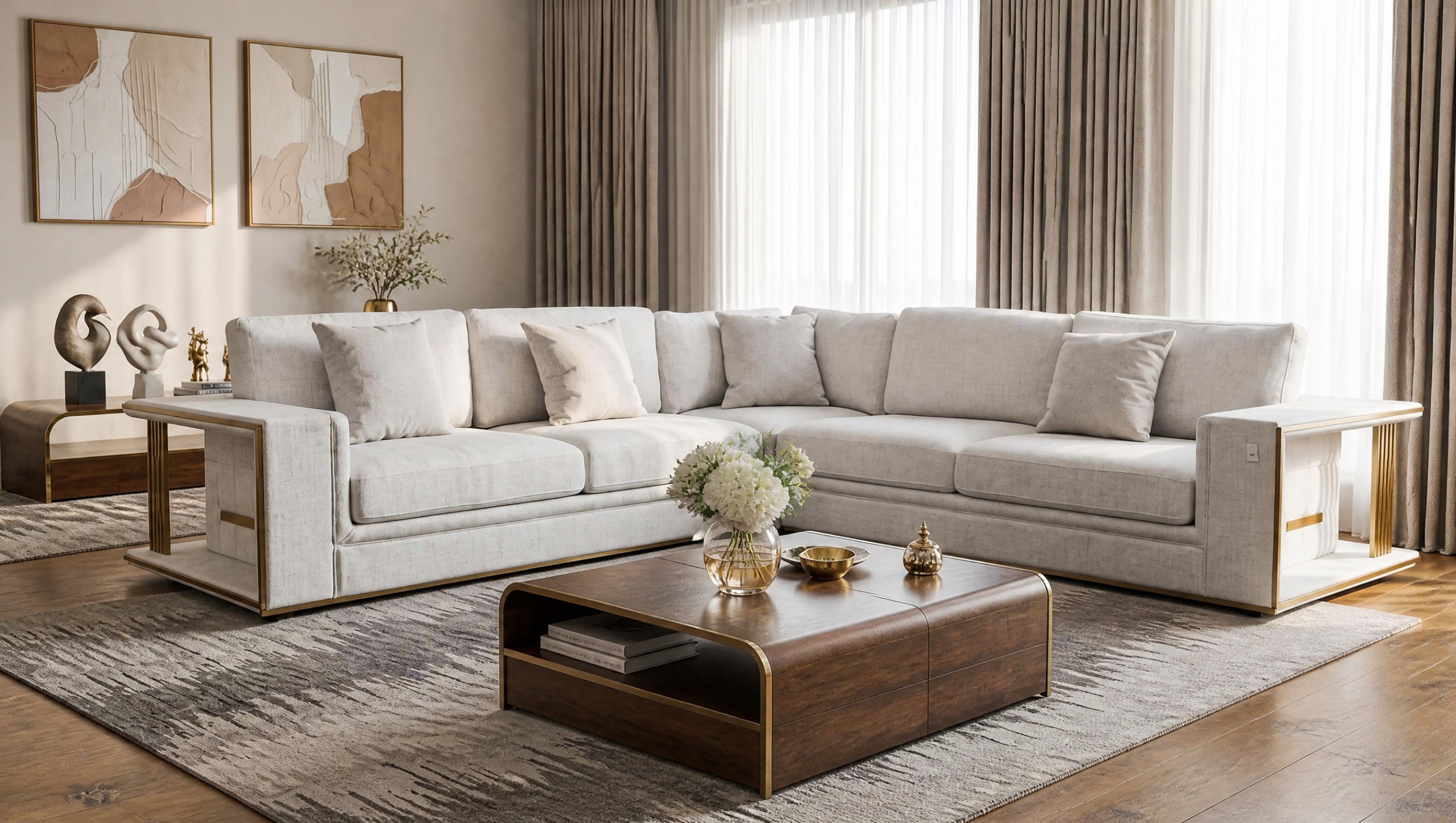 CONFER Fabric Corner Sofa