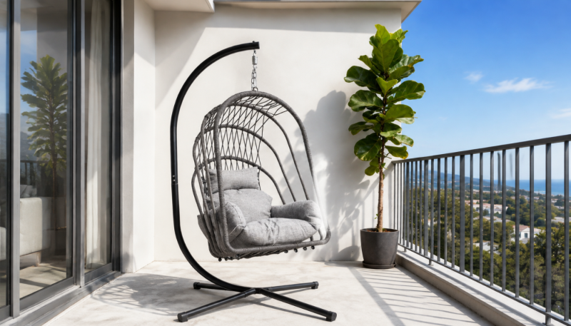 KATE Foldable hanging chair - Grey