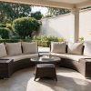 LULU Curved Outdoor Sofa (3+3) + Coffee Table + Side table