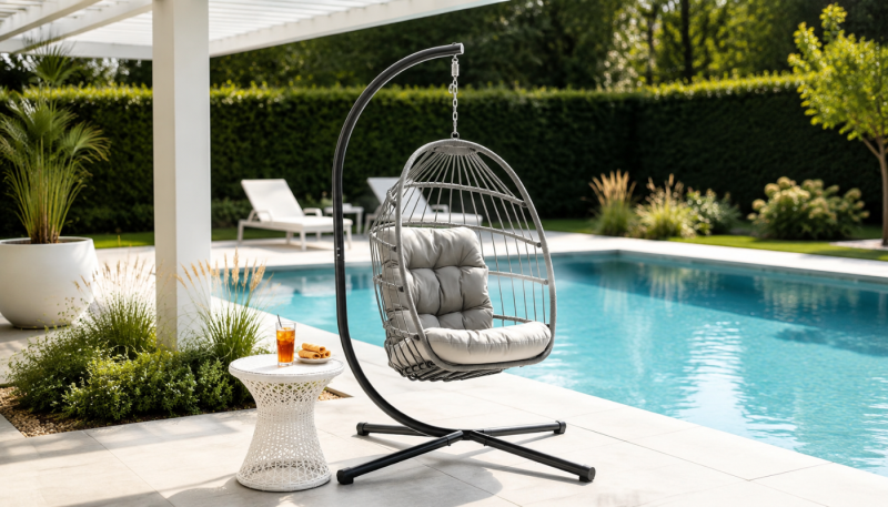 MALTA Foldable Hanging Outdoor Chair - Grey