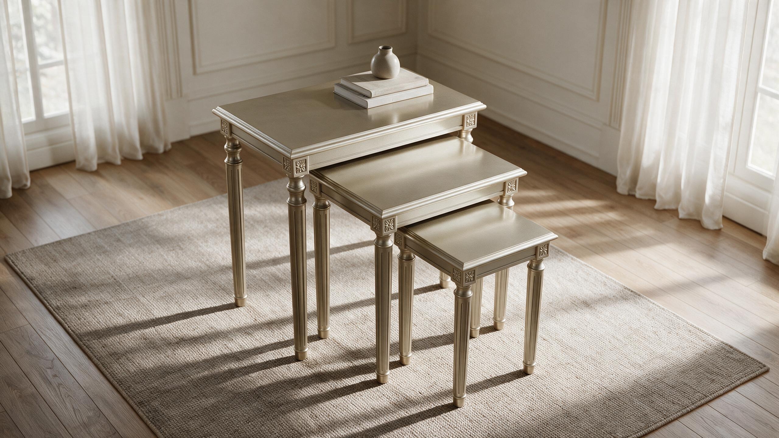 MIDTOWN Set of 3 Nest of Tables 2 MIDTOWN Set of 3 Nest of Tables - Image 2