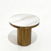 Trieste End Table White/Gold 11 Trieste ET White