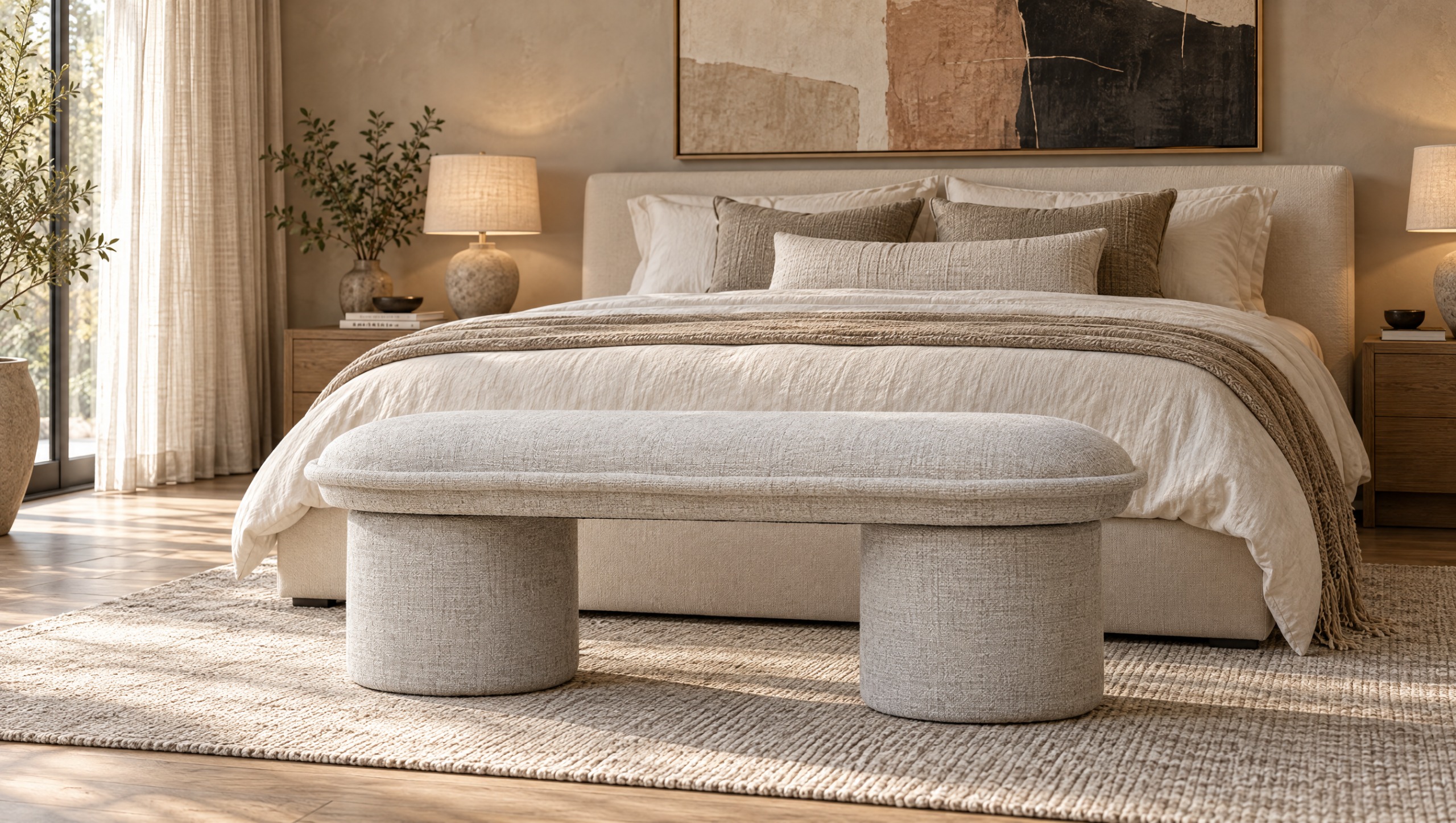 AGORA Bed Bench – Beige