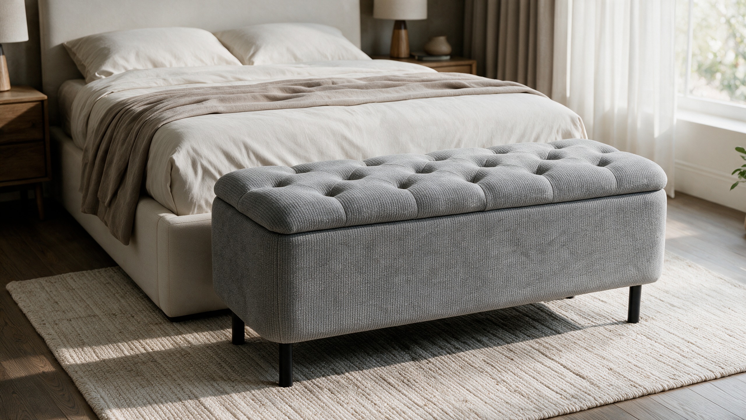 HEARTH Bed Bench – Grey