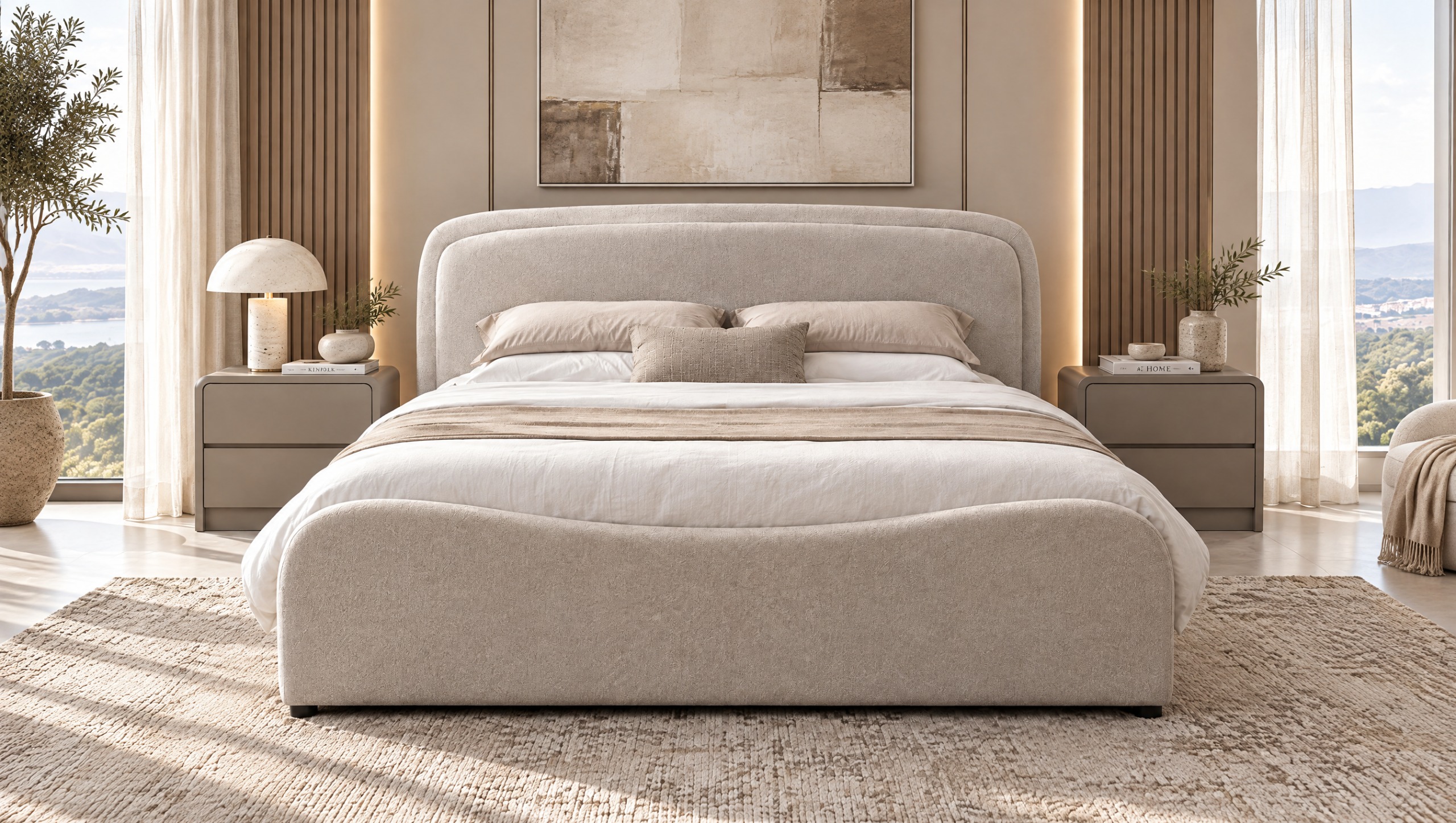 NEBULA KING BED – King Bed + 2 Nightstands