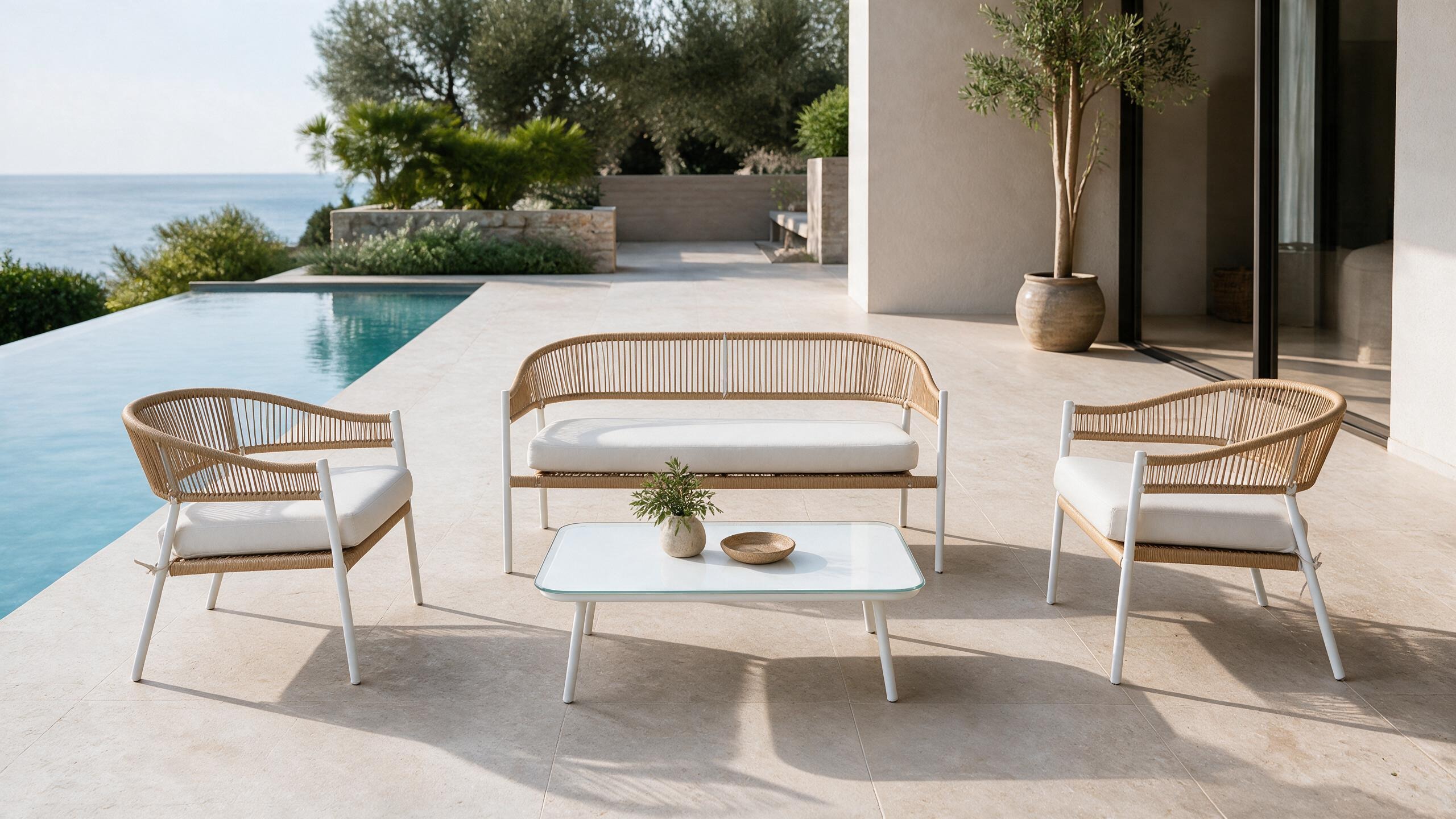 ELBA 4 Seater Outdoor sofa (2+1+1) + Coffee Table